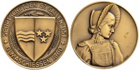 SCHWEIZ - Schützentaler, Schützenmedaillen & Schützenvaria
St. Gallen
Kupfermedaille 1960. St. Gallen. Sportschützen St. Gallen-Ost. Olmaschiessen. ...