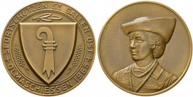SCHWEIZ - Schützentaler, Schützenmedaillen & Schützenvaria
St. Gallen
Kupfermedaille 1965. St. Gallen. Sportschützen St. Gallen-Ost. Olmaschiessen. ...