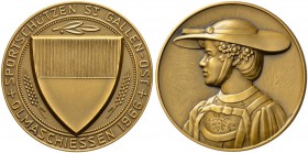 SCHWEIZ - Schützentaler, Schützenmedaillen & Schützenvaria
St. Gallen
Kupfermedaille 1966. St. Gallen. Sportschützen St. Gallen-Ost. Olmaschiessen. ...