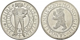 SCHWEIZ - Schützentaler, Schützenmedaillen & Schützenvaria
St. Gallen
Silbermedaille 1970. St. Fiden. 350 Jahre Feldschützen 1620-1970. 15.09 g. Pol...