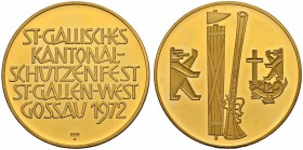 SCHWEIZ - Schützentaler, Schützenmedaillen & Schützenvaria
St. Gallen
Goldmedaille 1972. Gossau. St. Gallisches Kantonalschützenfest St. Gallen-West...