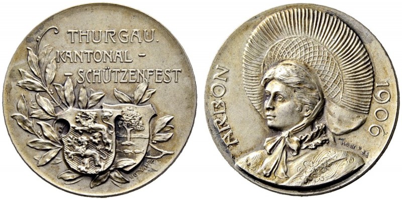 SCHWEIZ - Schützentaler, Schützenmedaillen & Schützenvaria
Thurgau
Silbermedai...