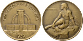 SCHWEIZ - Schützentaler, Schützenmedaillen & Schützenvaria
Tessin / Ticino
Bronzemedaille 1929. Bellinzona. Tiro federale. 55.99 g. Richter (Schütze...