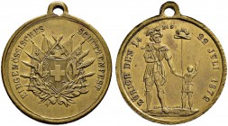 SCHWEIZ - Schützentaler, Schützenmedaillen & Schützenvaria
Zürich
Bronzemedaille 1872. Zürich. Eidgenössisches Schützenfest. 8.18 g. Richter (Schütz...