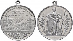 SCHWEIZ - Schützentaler, Schützenmedaillen & Schützenvaria
Zürich
Aluminiummedaille 1907. Zürich. Eidgenössisches Schützenfest. 6.81 g. Richter (Sch...