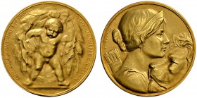 SCHWEIZ - Schützentaler, Schützenmedaillen & Schützenvaria
Zürich
Goldmedaille 1909. Winterthur. Kantonal-Standschiessen. 9.30 g. Richter (Schützenm...