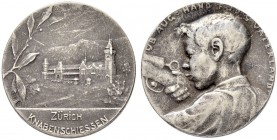 SCHWEIZ - Schützentaler, Schützenmedaillen & Schützenvaria
Zürich
Silbermedaille o. J. (1910). Zürich. Knabenschiessen. 6.66 g. Richter (Schützenmed...