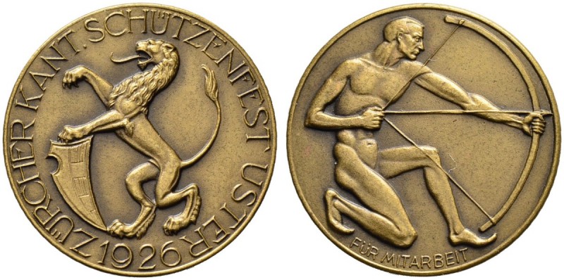 SCHWEIZ - Schützentaler, Schützenmedaillen & Schützenvaria
Zürich
Bronzemedail...