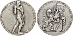 SCHWEIZ - Schützentaler, Schützenmedaillen & Schützenvaria
Zürich
Silbermedaille 1939. Zürich Albisgütli. Schützengesellschaft der Stadt Zürich. Lan...