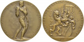 SCHWEIZ - Schützentaler, Schützenmedaillen & Schützenvaria
Zürich
Bronzemedaille 1939. Zürich Albisgütli. Schützengesellschaft der Stadt Zürich. Lan...