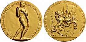 SCHWEIZ - Schützentaler, Schützenmedaillen & Schützenvaria
Zürich
Goldmedaille 1939. Zürich Albisgütli. Schützengesellschaft der Stadt Zürich. Lande...