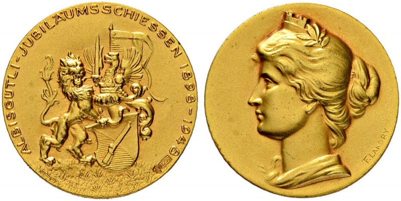 SCHWEIZ - Schützentaler, Schützenmedaillen & Schützenvaria
Zürich
Goldmedaille...