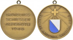 SCHWEIZ - Schützentaler, Schützenmedaillen & Schützenvaria
Zürich
Bronzemedaille 1948. Albisgütli (Zürich). Zürcher Kantonal Sektion VSKS. Gründungs...