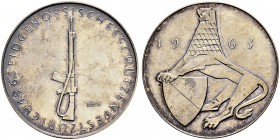 SCHWEIZ - Schützentaler, Schützenmedaillen & Schützenvaria
Zürich
Silbermedaille 1963. Zürich. Eidgenössisches Schützenfest. 15.04 g. FDC / Uncircul...