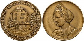 SCHWEIZ - Schützentaler, Schützenmedaillen & Schützenvaria
Zürich
Bronzemedaille 1965. Wetzikon. Klein-Kaliber-Schützenfest. 53.23 g. Selten / Rare....