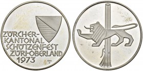 SCHWEIZ - Schützentaler, Schützenmedaillen & Schützenvaria
Zürich
Silbermedaille 1973. Züri-Oberland. Kantonalschützenfest. 14.94 g. FDC / Uncircula...