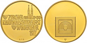 SCHWEIZ - Schützentaler, Schützenmedaillen & Schützenvaria
Zürich
Goldmedaille 1977. Winterthur. Kantonalschützenfest. 26.06 g. Selten / Rare. Polie...