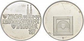 SCHWEIZ - Schützentaler, Schützenmedaillen & Schützenvaria
Zürich
Silbermedaille 1977. Winterthur. Kantonalschützenfest. 15.01 g. Polierte Platte. F...