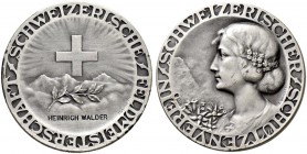 SCHWEIZ - Schützentaler, Schützenmedaillen & Schützenvaria
Gesamtschweiz / Diverse Medaillen
Silbermedaille o. J. Schweizerische Feldmeisterschaft. ...