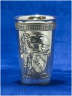 SCHWEIZ - SCHÜTZENPOKALE UND SCHÜTZENMEMORABILIA
Bern
Schützenbecher in Silber mit vergoldetem Innenbereich 1910. Bern. Eidgenössisches Schützenfest...