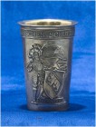 SCHWEIZ - SCHÜTZENPOKALE UND SCHÜTZENMEMORABILIA
Bern
Schützenbecher in Silber mit vergoldetem Innenbereich 1910. Bern. Eidgenössisches Schützenfest...