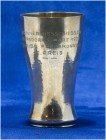 SCHWEIZ - SCHÜTZENPOKALE UND SCHÜTZENMEMORABILIA
Bern
Schützenbecher in Silber mit vergoldetem Innenbereich 1930. Burgdorf. Erinnerungsschiessen. 95...