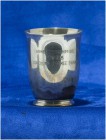 SCHWEIZ - SCHÜTZENPOKALE UND SCHÜTZENMEMORABILIA
Bern
Schützenbecher in Silber 1958. Biel. Armeewettkampf. 52.00 g. Martin . Sehr selten / Very rare...