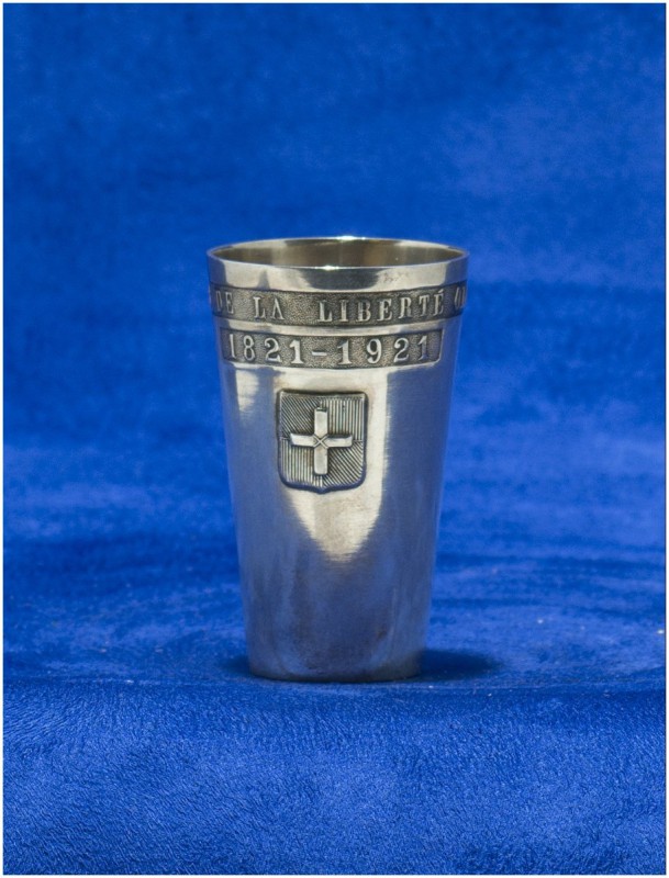 SCHWEIZ - SCHÜTZENPOKALE UND SCHÜTZENMEMORABILIA
Waadt
Schützenbecher in Silbe...