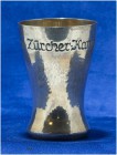 SCHWEIZ - SCHÜTZENPOKALE UND SCHÜTZENMEMORABILIA
Zürich
Schützenbecher in Silber mit vergoldetem Innenbereich 1920. Zürcher Kantonal-Standschiessen....