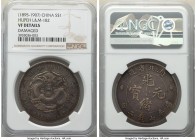 Hupeh. Kuang-hsü Dollar ND (1895-1907) VF Details (Damaged) NGC, Ching mint, KM-Y127.1, L&M-182. With small flan indentation noted above dragon's tail...