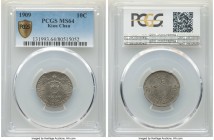 Kiau Chau. German Occupation 10 Cents 1909 MS64 PCGS, KM2, Kann-872. A covetable, satiny example of this single-year occupation issue. 

HID0980124201...
