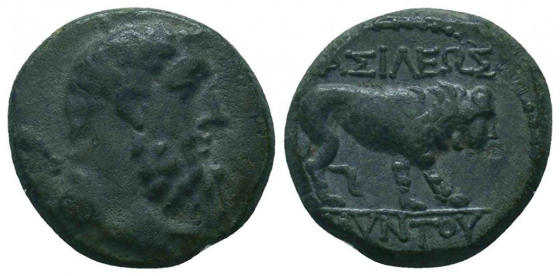 GALATIA, Kings of. Amyntas . 36-25 BC. Æ. Head of bearded Herakles right, club o...