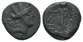 CILICIA. Korykos Ae (2nd-1st centuries BC).

Condition: Very Fine

Weight: 3.30 gr
Diameter: 16 mm