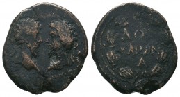 COMMAGENE , Doliche. Marcus Aurelius & Lucius Verus. AD 161-169. Æ 

Condition: Very Fine

Weight: 11.00 gr
Diameter: 26 mm