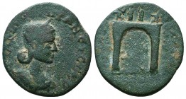 CILICIA, Diocaesarea. Otacilia Severa, wife of Philip I. Augusta, 244-249 AD. Æ Diademed and draped bust right / Triumphal arch consisting of single a...