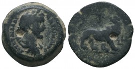 Hadrian, 117 - 238 AD , AE Drachm, Egypt, Alexandria Mint, 

Condition: Very Fine

Weight: 9.60 gr
Diameter: 23 mm