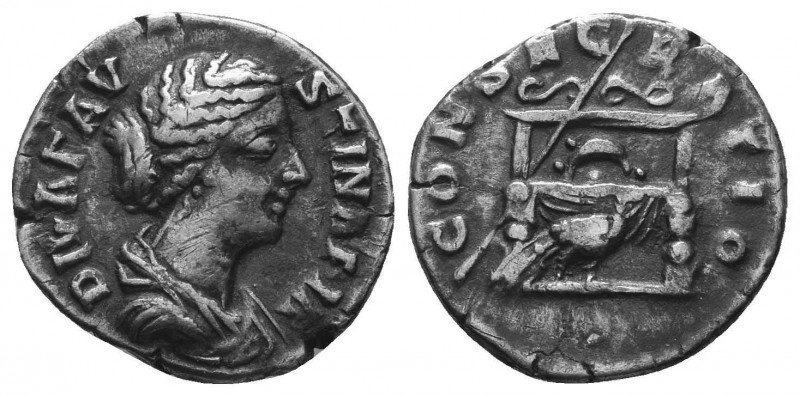 Diva Faustina II AR Denarius. Rome, AD 176-180.

Condition: Very Fine

Weight: 2...