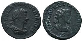 Vabalathus (268-272 AD), for and with Aurelianus (270-275 AD). AE Antoninianus

Condition: Very Fine

Weight: 3.60 gr
Diameter: 18 mm