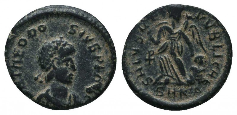 Theodosius II; 402-450 AD, Ae

Condition: Very Fine

Weight: 1.10 gr
Diameter: 1...