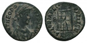 Theodosius II; 402-450 AD, Ae

Condition: Very Fine

Weight: 1.10 gr
Diameter: 13 mm