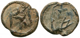 Byzantine lead seal (7th cent.)
Condition: Very Fine

Weight: 10.00 gr
Diameter: 25 mm