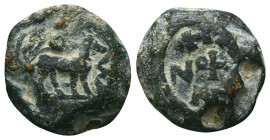 Early byzantine lead seal
with horse and inscription
(ca 6th cent.)


Condition: Very Fine

Weight: 6.00 gr
Diameter: 15 mm