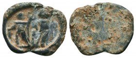 Roman imperial conical lead seal
(3rd/4th cent.)

Condition: Very Fine

Weight: 2.00 gr
Diameter: 17 mm