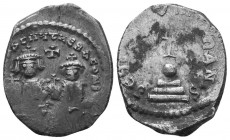 Heraclius, with Heraclius Constantine AR Hexagram. Constantinople, AD 632-635. 

Condition: Very Fine

Weight: 6.70 gr
Diameter: 24 mm
