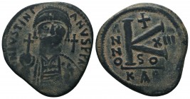 Justinian I. 527-565. Æ Follis. Carthage mint. Struck 534-539

Condition: Very Fine

Weight: 10.30 gr
Diameter: 28 mm