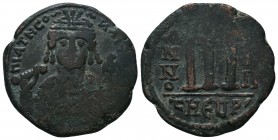 Maurice Tiberius. 582-602. Æ 

Condition: Very Fine

Weight: 11 gr
Diameter: 25 mm