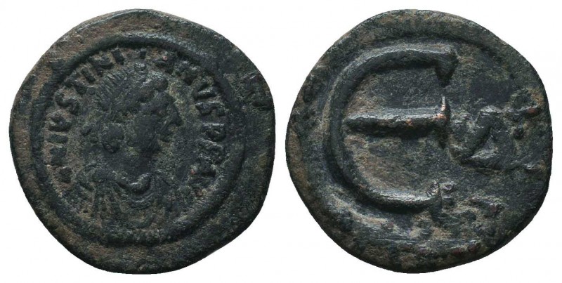 Justin I, AE Nummi AD 518-527. 

Condition: Very Fine

Weight: 3.50 gr
Diameter:...