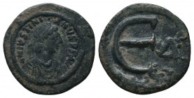 Justin I, AE Nummi AD 518-527. 

Condition: Very Fine

Weight: 3.50 gr
Diameter: 21 mm