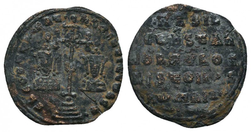 Basil II Bulgaroktonos, with Constantine VIII. 976-1025.

Condition: Very Fine

...