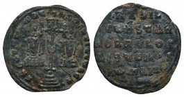 Basil II Bulgaroktonos, with Constantine VIII. 976-1025.

Condition: Very Fine

Weight: 1.60 gr
Diameter: 21 mm